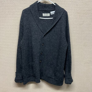 Line of Trade Wool Knit Shawl Collar Button Front Grandpa Jumper Cardigan‎ Men L